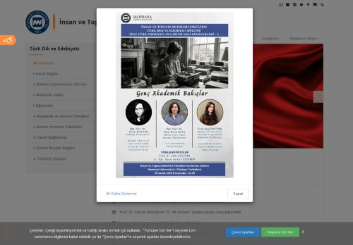 Marmara Üniversitesi - Türk Dili ve Edebiyatı - İnsan ve Toplum Bilimleri Fakültesi