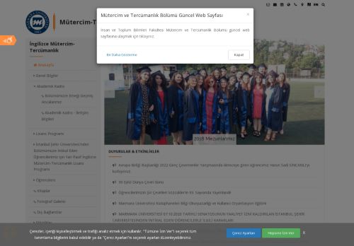 Marmara Üniversitesi - İngilizce Mütercim-Tercümanlık - Mütercim-Tercümanlık Bölümü
