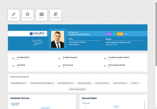 Dr.Öğr.Üyesi Tunahan DEĞİRMENCİ