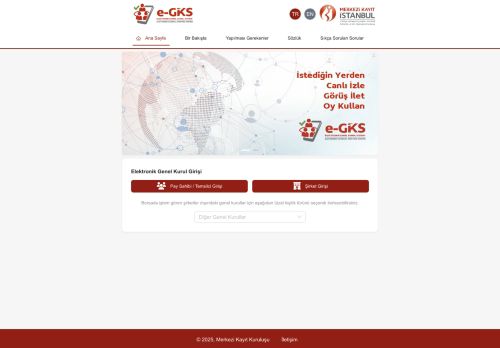 e-GKS Elektronik Genel Kurul Sistemi