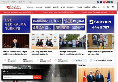Antalya News Portal - HABER ANTALYA