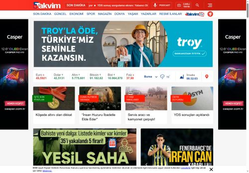 Son Dakika Haberler, Güncel Gazete Haberleri - Takvim Haber