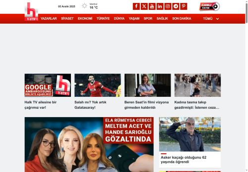 Son Dakika Haberleri, Gündem, Spor Haberleri, Canlı Yayın