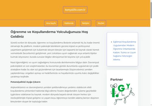 Konyalife: Psikoloji, Öğrenme ve Kişisel Gelişim Kaynakları