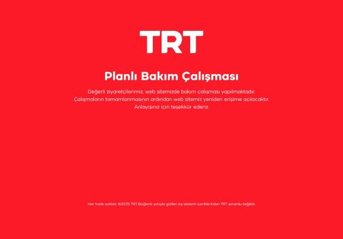Bakım Çalışması - TRT