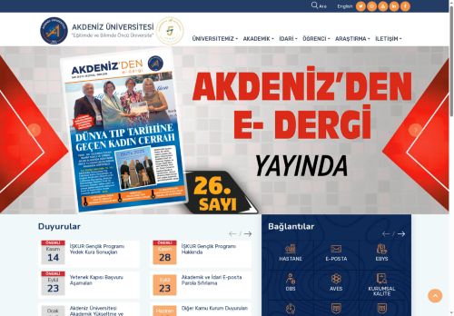 Akdeniz Üniversitesi - Ana Sayfa
