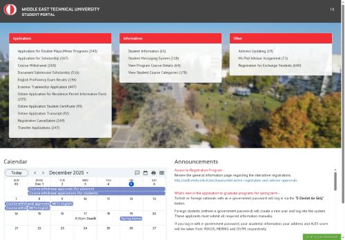 ODTÜ STUDENT PORTAL