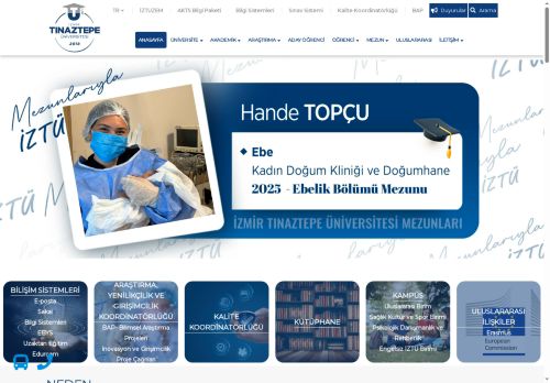 Anasayfa - İzmir Tınaztepe Üniversitesi - İZTÜ