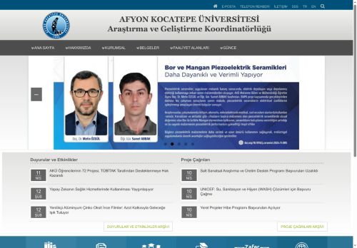 Araştırma ve Geliştirme Koordinatörlüğü | (English) Bir başka HABER SİTESİ sitesi