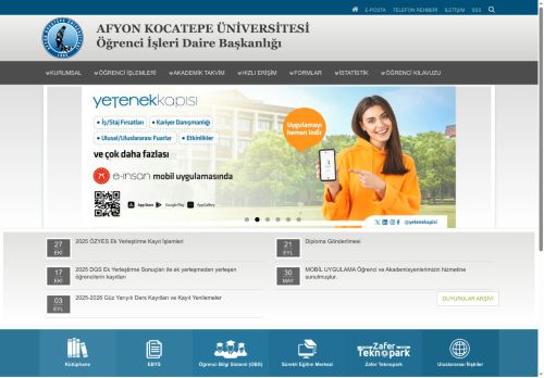 Öğrenci İşleri Daire Başkanlığı | AKÜ