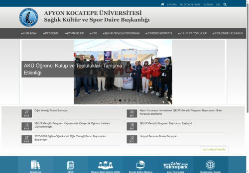 Sağlık Kültür ve Spor Daire Başkanlığı | AKÜ