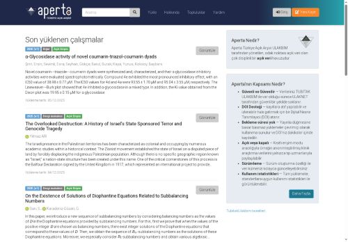 Türkiye Açık Arşivi - Aperta