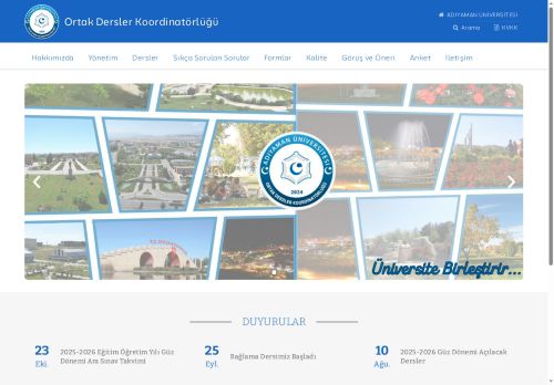 Ortak Dersler Koordinatörlüğü | ADYÜ