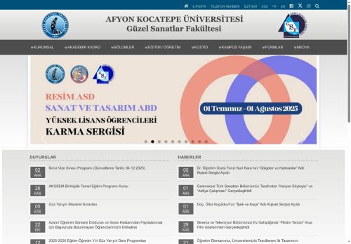 Güzel Sanatlar Fakültesi | AKÜ