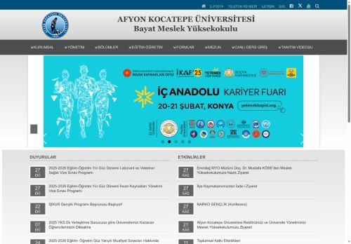 Bayat Meslek Yükseokulu | AKÜ