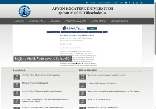 Şuhut MYO | Tarihin Yazıldığı Topraklarda Geleceğini Yaz