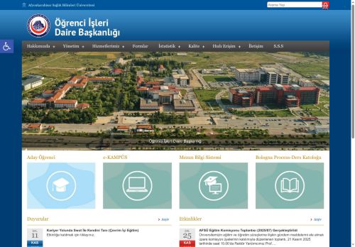 Bir başka Afyon Sağlık Bilimleri Üniversitesi sitesiAFSÜ Öğrenci İşleri Daire Başkanlığı | Bir başka Afyon Sağlık Bilimleri Üniversitesi sitesi - AFSÜ Öğrenci İşleri Daire Başkanlığı