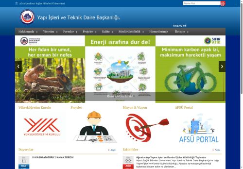Afyon Sağlık Bilimleri ÜniversitesiYapı işleri Teknik Daire Başkanlığı | Afyon Sağlık Bilimleri Üniversitesi - Yapı işleri Teknik Daire Başkanlığı