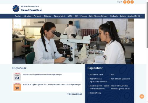 Ziraat Fakültesi-Ana Sayfa