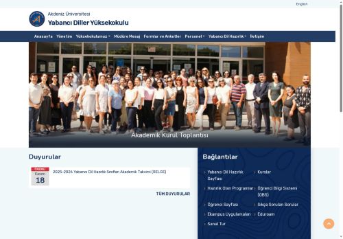 Yabancı Diller Yüksekokulu-Ana Sayfa