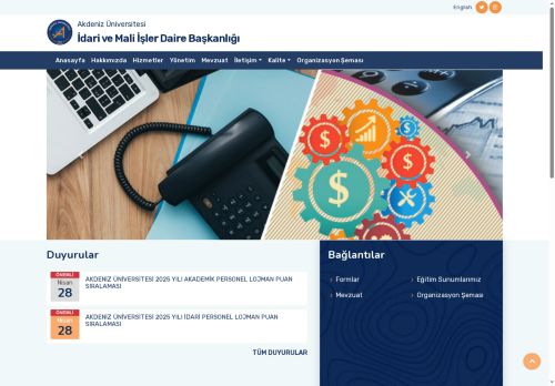 İdari ve Mali İşler Daire Başkanlığı-Ana Sayfa