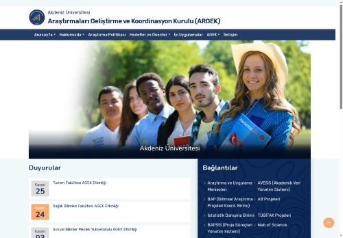 Araştırmaları Geliştirme ve Koordinasyon Kurulu (ARGEK)-Ana Sayfa