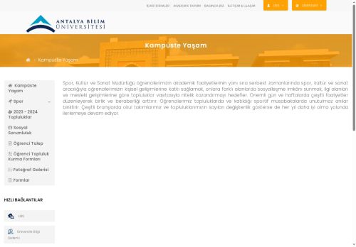 Ana Sayfa             | Kampüste Yaşam