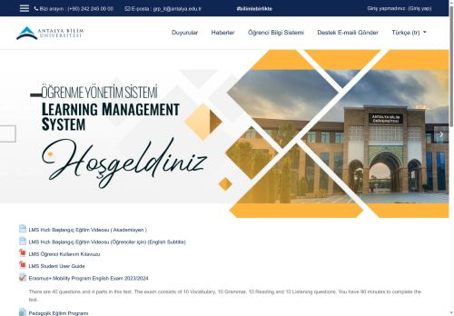 Antalya Bilim Üniversitesi LMS