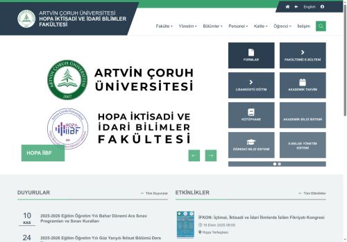 Artvin Çoruh Üniversitesi - Hopa İktisadi ve İdari Bilimler Fakültesi