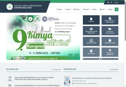 Artvin Çoruh Üniversitesi - Eğitim Fakültesi