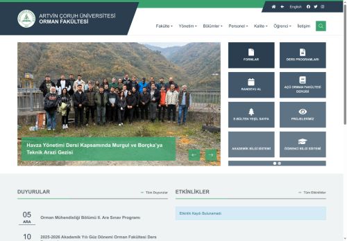 Artvin Çoruh Üniversitesi - Orman Fakültesi