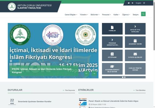 Artvin Çoruh Üniversitesi - İlahiyat Fakültesi