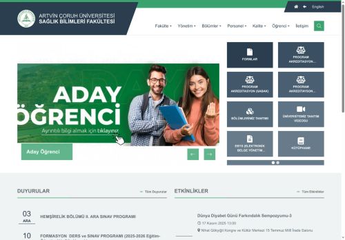 Artvin Çoruh Üniversitesi - Sağlık Bilimleri Fakültesi