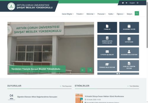 Artvin Çoruh Üniversitesi - Şavşat Meslek Yüksekokulu