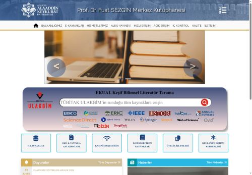 ALKÜ | Prof. Dr. Fuat SEZGİN Merkez Kütüphanesi