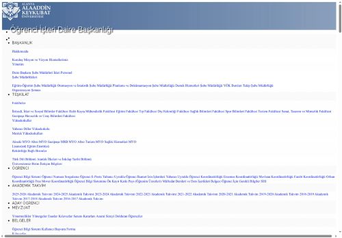 ALKÜ | Öğrenci İşleri Daire Başkanlığı