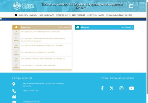 ALKÜ | Türkçe ve Yabancı Dil Öğretimi Uygulama ve Araştırma Merkezi