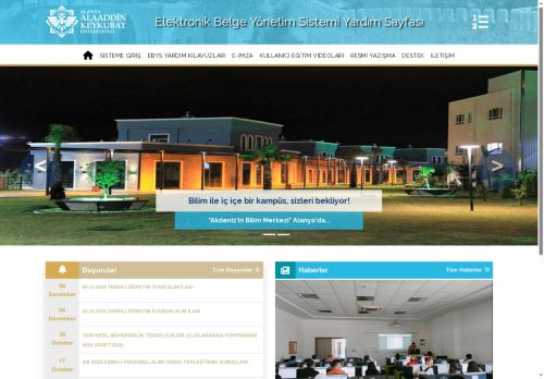 ALKÜ | Elektronik Belge Yönetim Sistemi Yardım Sayfası