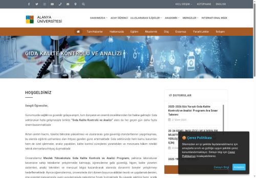 Gıda Kalite Kontrolü ve Analizi