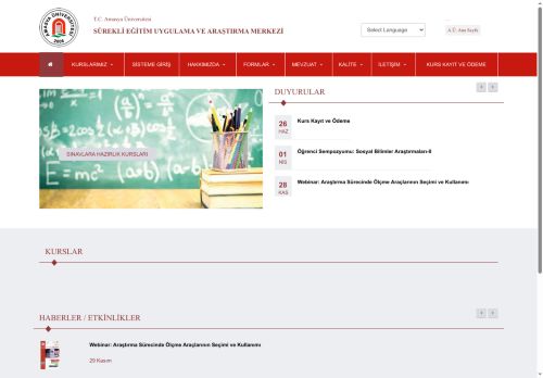 A.Ü. Sürekli Eğitim Uygulama ve Araştırma Merkezi