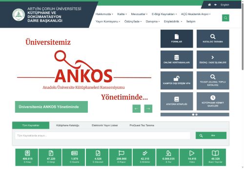 Artvin Çoruh Üniversitesi - Kütüphane ve Dokümantasyon Daire Başkanlığı