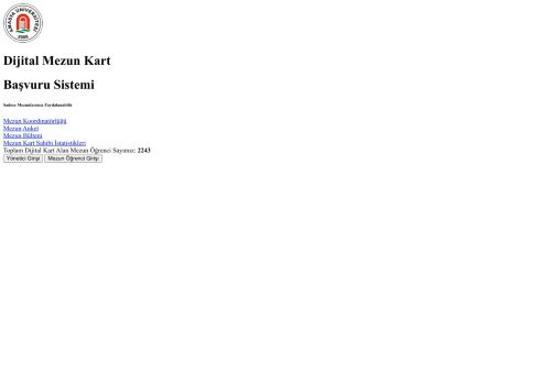 Amasya Üniversitesi Dijital Mezun Kart Sistemi