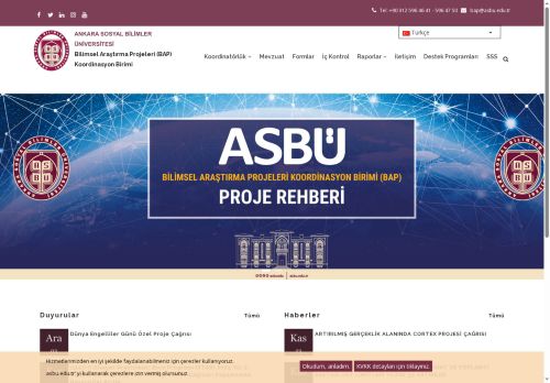 Ana Sayfa | Bilimsel Araştırma Projeleri(BAP) Koordinatorlüğü
