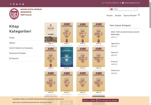 Kitaplar | Ankara Sosyal Bilimler Üniversitesi Yayınları