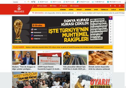 Son Dakika Haberleri, Güncel Haberler, Gündem - Milli Gazete