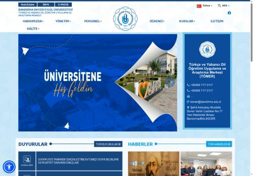 Türkçe ve Yabancı Dil Öğretimi Uygulama ve Araştırma Merkezi - BANDIRMA ONYEDİ EYLÜL ÜNİVERSİTESİ