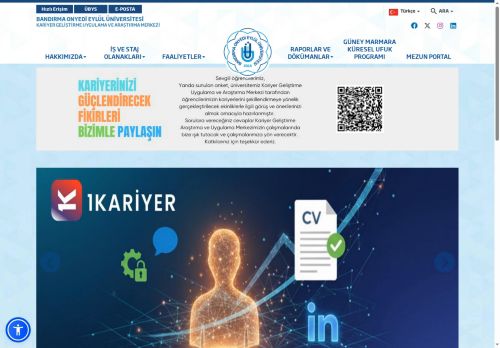 Kariyer Geliştirme Uygulama ve Araştırma Merkezi - BANDIRMA ONYEDİ EYLÜL ÜNİVERSİTESİ