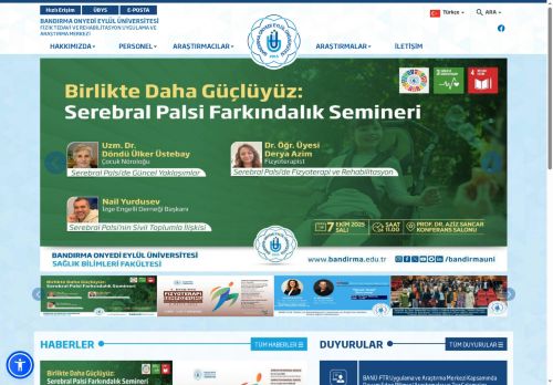 Fizik Tedavi ve Rehabilitasyon Uygulama ve Araştırma Merkezi - BANDIRMA ONYEDİ EYLÜL ÜNİVERSİTESİ