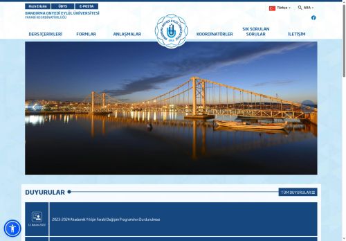 Farabi Koordinatörlüğü - BANDIRMA ONYEDİ EYLÜL ÜNİVERSİTESİ