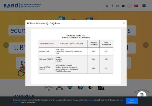 Bartın Üniversitesi - Ana Sayfa - Edebiyat Fakültesi